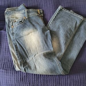 Angels distressed medium blue jean size 12 boot cut